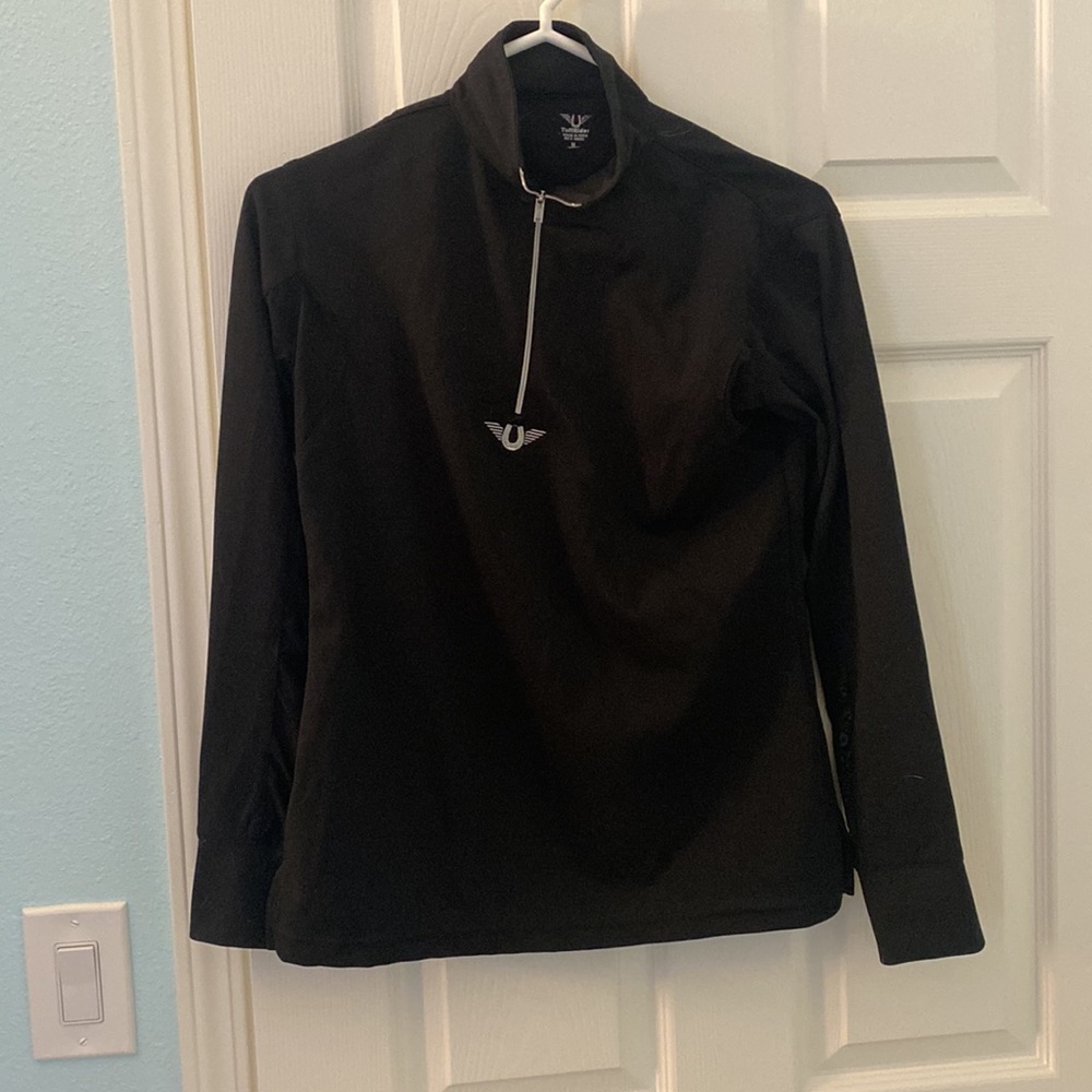 Tuff Rider Black Quarter Zip for equestrians